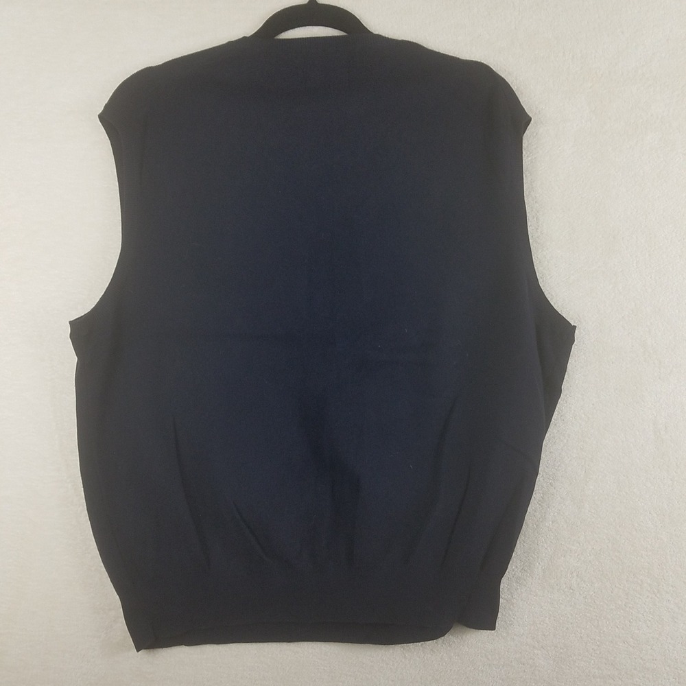 Polo Ralph Lauren Mens XL Navy Blue 100% Pima Cotton V-Neck Sweater Vest Pony - Picture 2 of 8